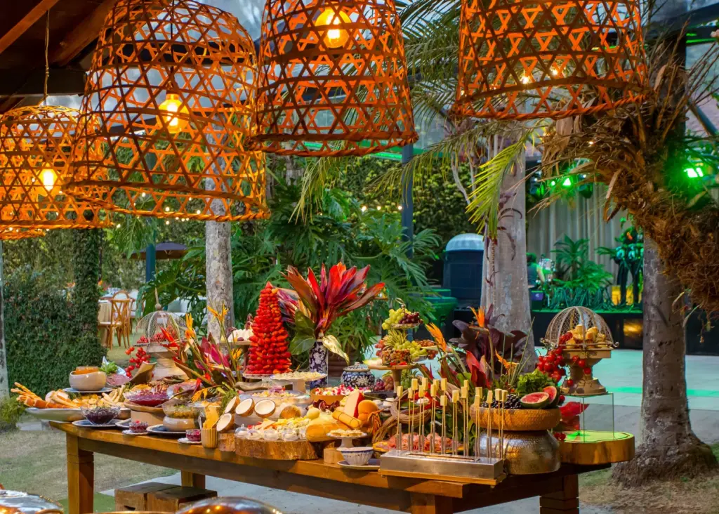buffet de comida para casamento